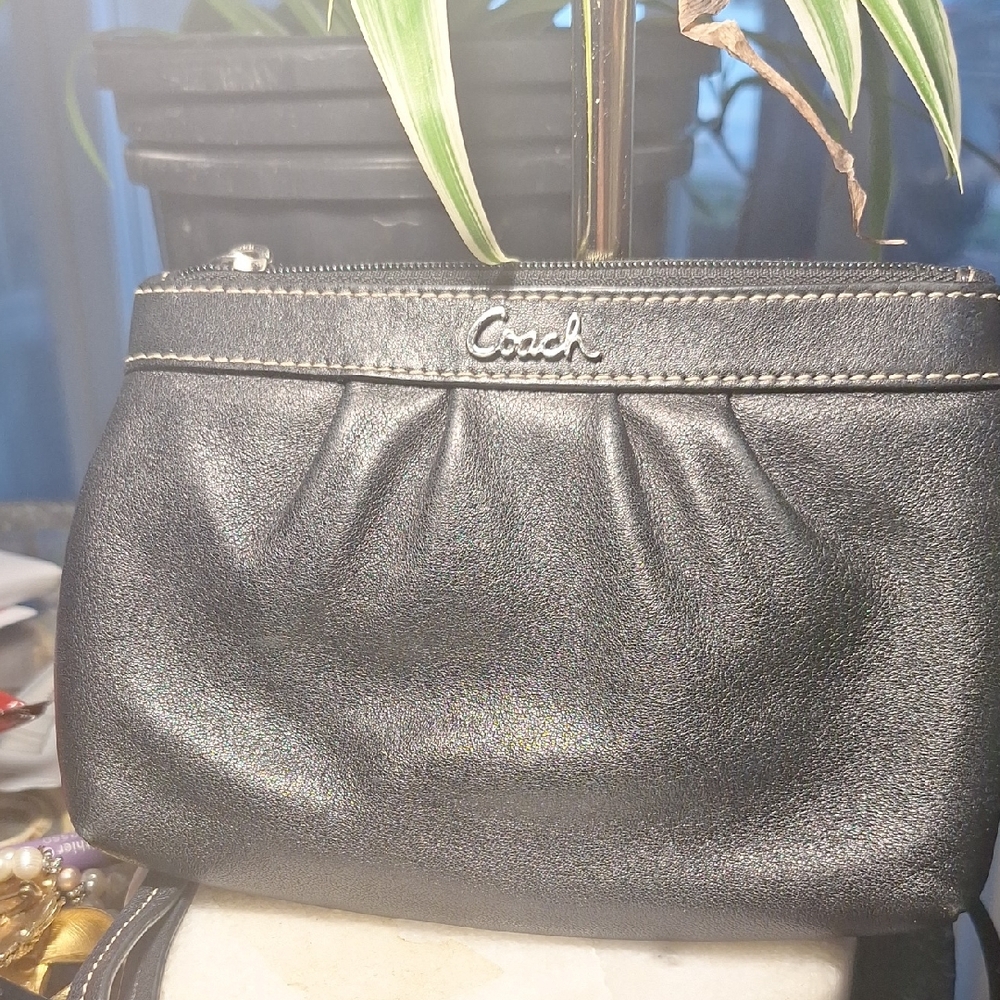 Coach Black Wristlet Clutch